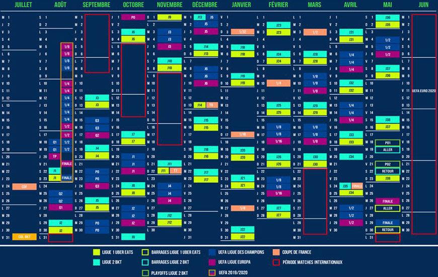 Calendrier général des compétitions dévoilé infos match billet SMC