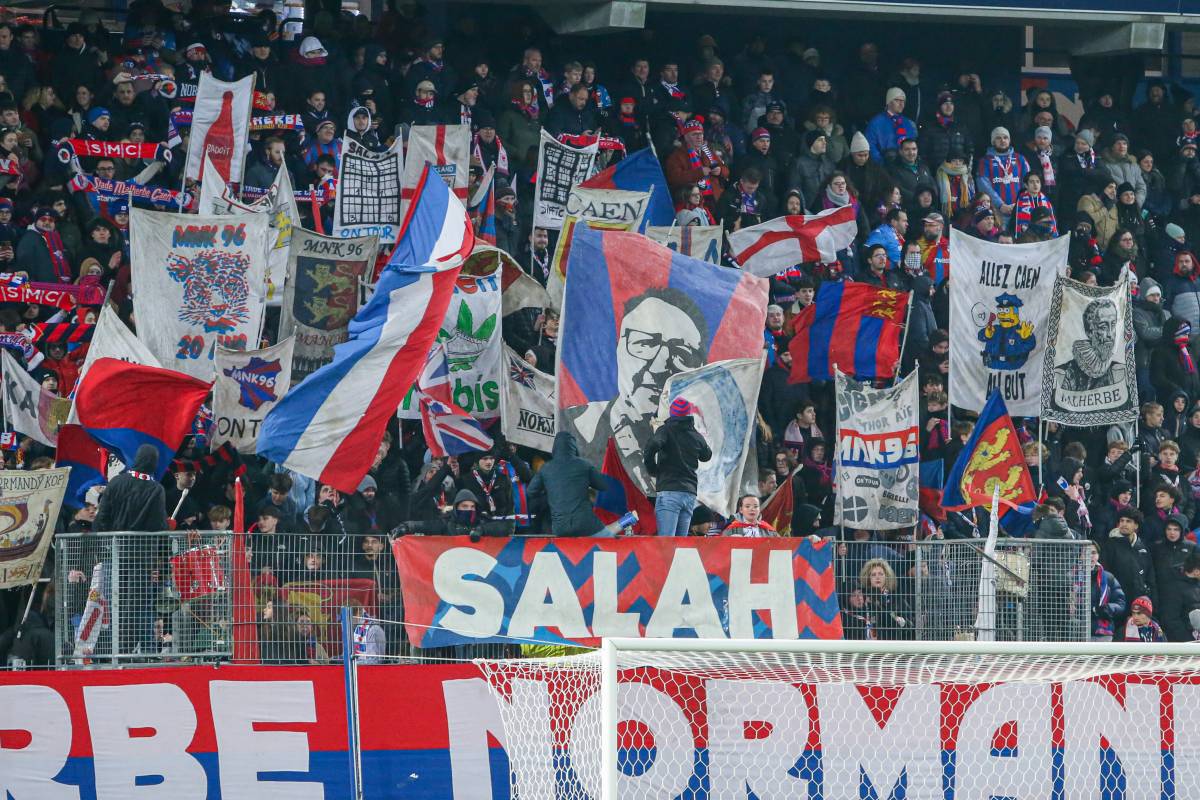 Montage photo Brigade Vikings ultra Caen foot Stade Malherbe