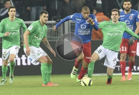 A l'image de Jordan Adéoti qui mène la charge, la défense à trois défenseurs centraux du Stade Malherbe a parfaitement fonctionné face aux "Verts".