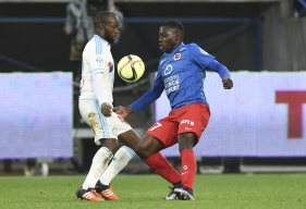 Quand un international en croise un autre. Contre l'OM, JV Makengo, pensionnaire des équipes de France jeunes s'est souvent retrouvé en duel avec Lassana Diarra.