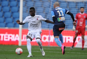 Rentré à l'heure de jeu, Yann Karamoh a inscrit son premier but, le deuxième du Stade Malherbe, avec le groupe "pro".