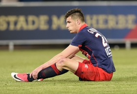 Toute la déception de Frédéric Guilbert au coup de sifflet final après la défaite du SMC contre Rennes (0-1).