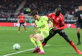 Hugo Vandermersch et les Caennais ont réussi à revenir au score à dix minutes de la fin après une seconde période maîtrisée © EA Guingamp