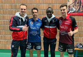 Erwin Zelazny et Adama Mbengue ont rencontré Marcos Madrid et Antoine Hachard, joueurs du Caen TTC (Pro A)