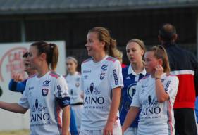 Des sourires sur les visages des féminines du Stade Malherbe Caen après ce succès face à l'US Avranches