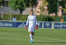 Sullivan Péan effectuait hier sa première apparition avec les professionnels du Stade Malherbe Caen