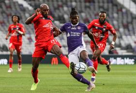 La défense du Stade Malherbe Caen a dû céder à trois reprises face aux joueurs du Toulouse FC samedi soir