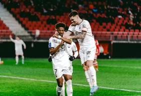 La joie de Nuno Da Costa après l'ouverture du score hier soir face à Valenciennes