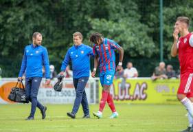 Kélian Nsona est sorti sur blessure le week-end dernier lors de la rencontre amicale sur le terrain de Mondeville