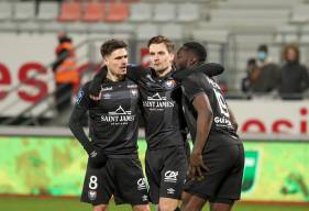 La joie des Caennais après l'égalisation d'Alexandre Mendy face à l'AS Nancy hier soir