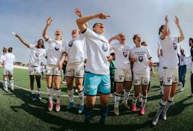 La joie des Caennaises après l'officialisation de leur montée en D3F la saison prochaine