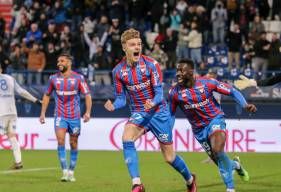 Norman Bassette a inscrit son premier but avec les professionnels du Stade Malherbe Caen face à Grenoble