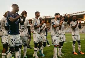 La joie des Caennais après la victoire de samedi face au Nîmes Olympique pour la première journée de Ligue 2 BKT