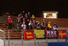 Une vingtaine de supporters étaient présents hier soir au Parc des Sports pour la victoire face au FC Annecy