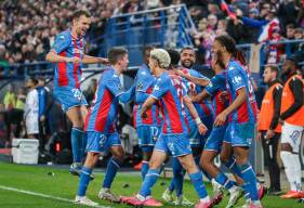 La joie des Caennais après le second but marqué par Alexandre Mendy