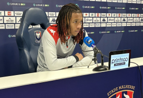 Brahim Traoré et Nicolas Seube ont pu s'exprimer devant la presse avant de se déplacer sur la pelouse du FC Annecy
