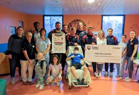 Moment de partage avec les enfants hospitalisés et le personnel du CHU de Caen