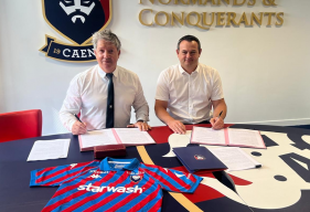 Jérôme Huché, PDG de Starwash aux côtés du Président Olivier Pickeu lors du renouvellement de contrat