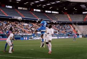 Souleymane Sagnan a eu l'occasion d'ouvrir le score en seconde période sur cette tête