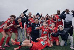 La joie de nos joueuses au coup de sifflet final