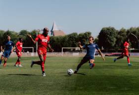 Maxime Etuin et les Caennais disputaient leur premier match de préparation face au Paris 13 Atlético