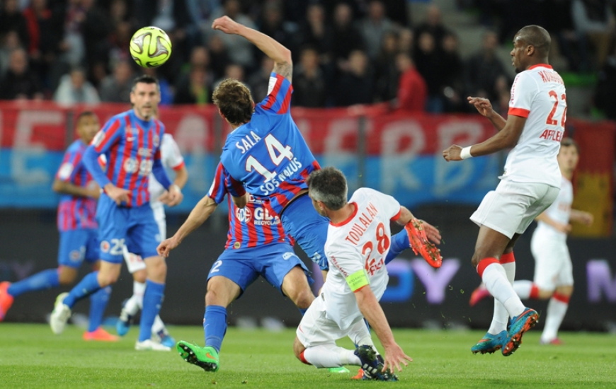 Emiliano Sala et les Caennais ont tout tenté face à des Monégasques très bien organisés et concentrés, à l'image du capitaine Jérémy Toulalan.