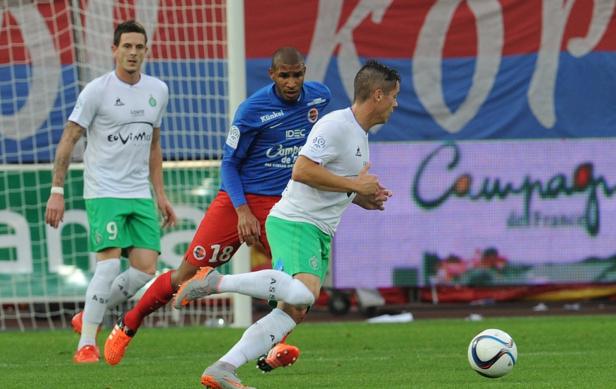 Contre le Stade Malherbe, son ancien club, Romain Hamouma pourrait connaître sa première titularisation en Ligue 1 depuis la 20e journée et une blessure au mollet.