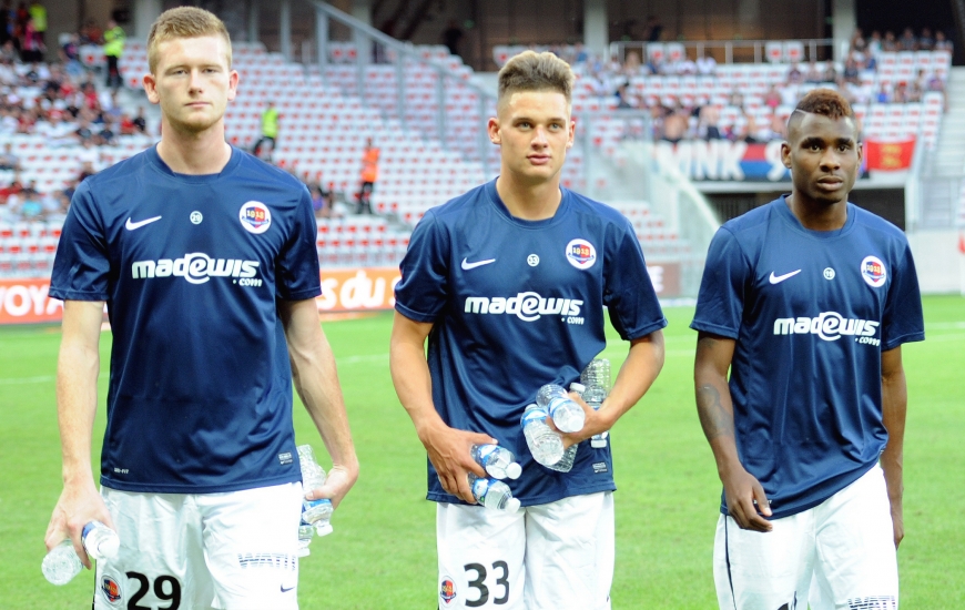 Florian Le Joncour, Valentin Voisin et Jordan Leborgne ont fêté leur première apparition dans le groupe professionnel lors du déplacement à Nice.