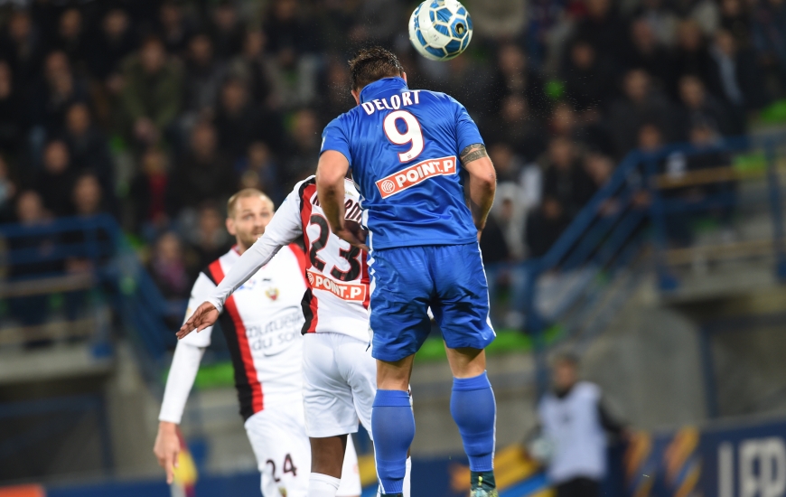 Malgré l'ouverture du score d'Andy Delort, sa quatrième réalisation personnelle de la saison, le Stade Malherbe a été éliminé de la Coupe de la Ligue.