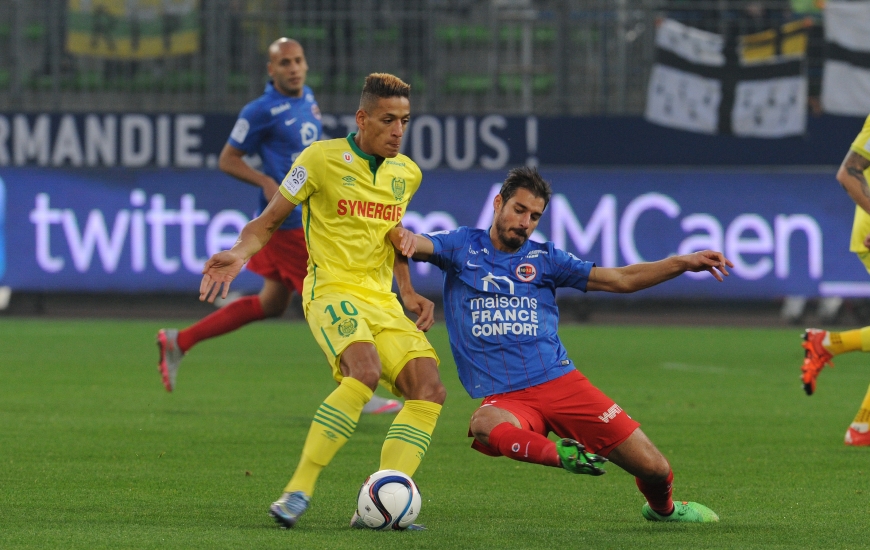 Malgré l'engagement de Nicolas Seube, les Caennais qui restaient sur trois victoires de rang ont perdu contre les Nantais de Yacine Bammou, auteur de l'ouverture du score.