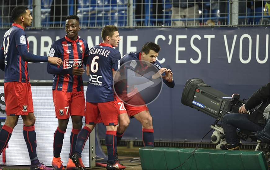 Avec huit réalisations, Ivan Santini est le buteur caennais le plus prolifique sur la phase aller. L'attaquant devance Yann Karamoh et Ronny Rodelin, auteur chacun de trois buts.