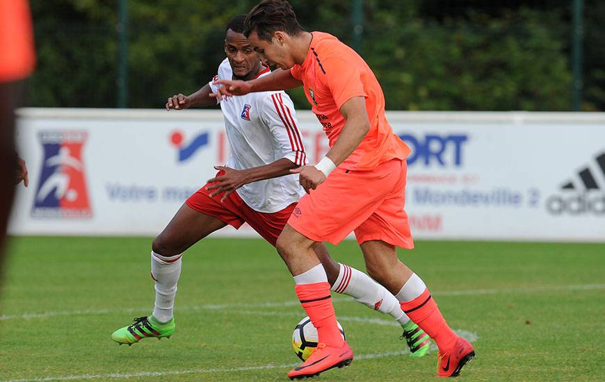 Contre Vire, en match amical, Mohamed Ali Gueddar a inscrit l'un des trois buts caennais. ©Photo d'archives