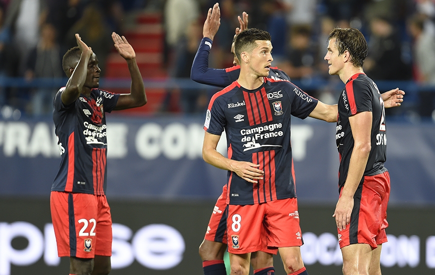 Adama Mbengue, Ronny Rodelin, Stef Peeters et Ivan Santini peuvent se congratuler. En dominant Metz 1-0, le Stade Malherbe a signé une deuxième victoire consécutive en championnat.