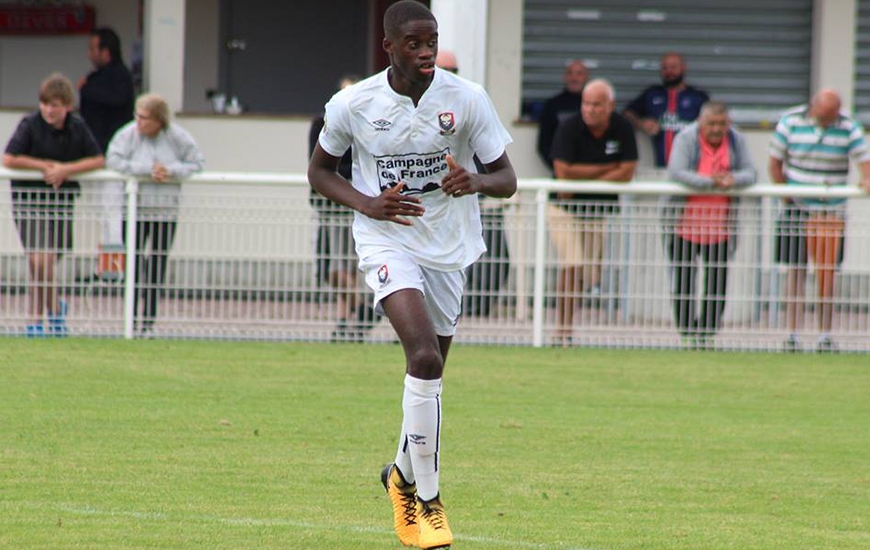 Joé Kobo fut l'un des quatre buteurs caennais au stade Heurtematte.