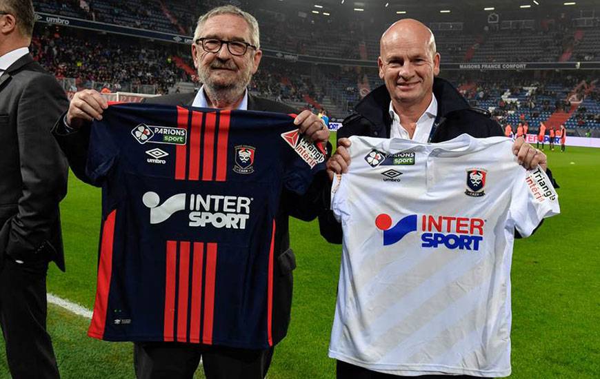 Jean-François Fortin, Président du Stade Malherbe, et Jacky Rihouet, Président Intersport France et Belgique.