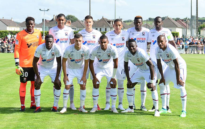 L'équipe de départ alignée par Fabien Mercadal samedi pour lors du match amical face à l'EA Guingamp avec la première titularisation de Yacine Bammou