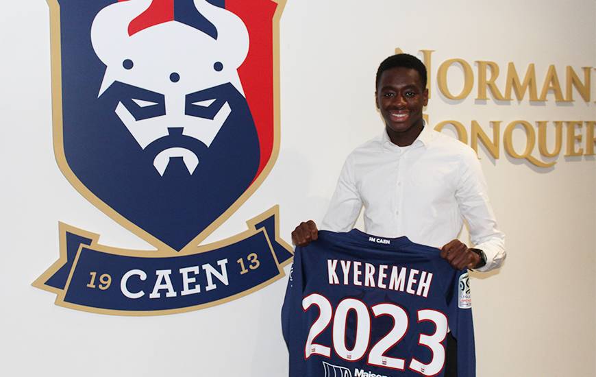 Après avoir rejoint le Stade Malherbe en 2015, Godson Kyeremeh s'est engagé jusqu'en juin 2023