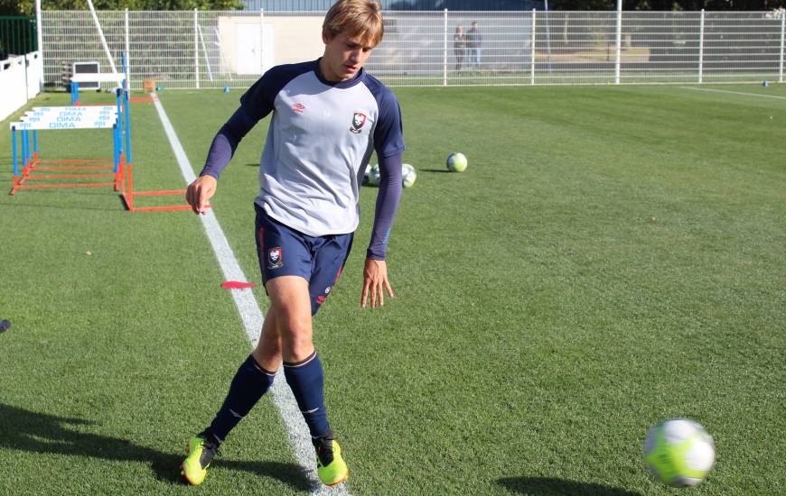 Titulaire depuis le début de la saison au milieu de terrain, Loup Hervieu a inscrit le second but caennais hier sur la pelouse de l'US Quevilly