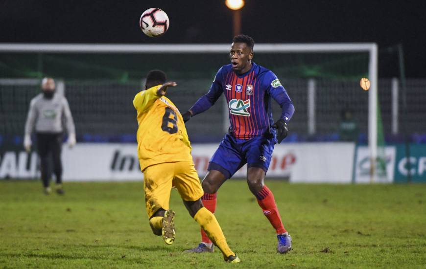 Malik Tchokounté a profité de ce 16e de Coupe de France pour inscrire son premier but avec le Stade Malherbe Caen