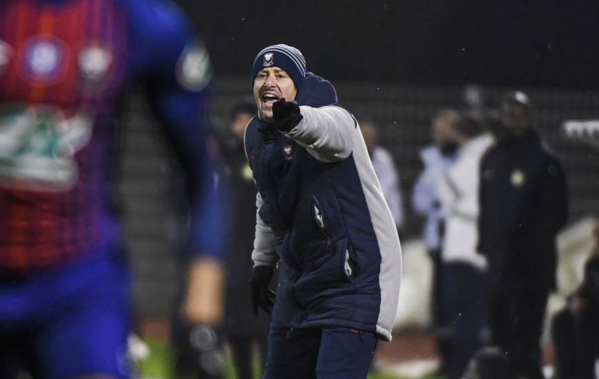 Fabien Mercadal pouvait être satisfait après le match sérieux et la qualification des caennais pour le prochain tour de la coupe de france