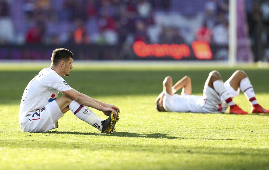 La déception des caennais qui pensaient arracher le premier succès du Stade Malherbe Caen en Ligue 1 Conforama en 2019