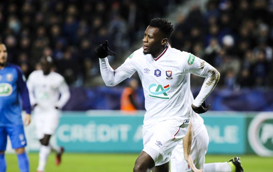 Malik Tchokounté avait ouvert le score en début de rencontre pour le Stade Malherbe et a offert la qualification en inscrivant le dernier tir au but caennais