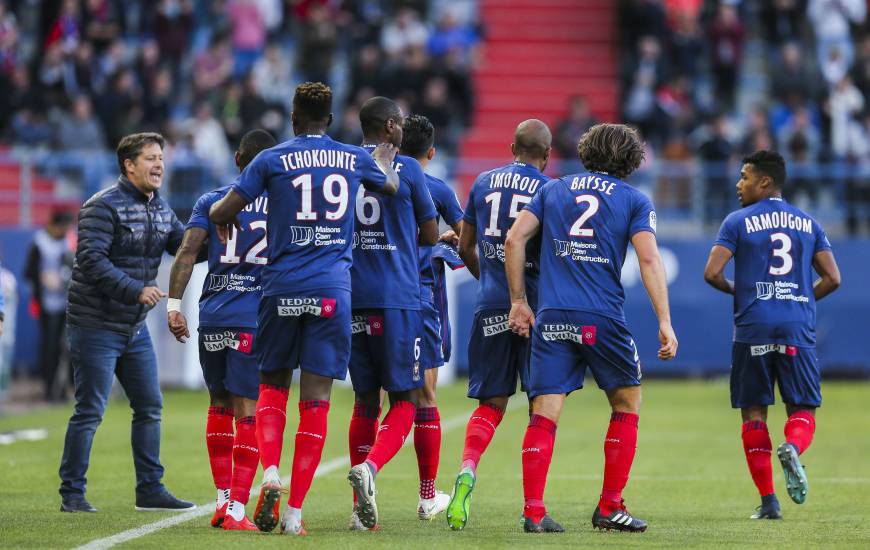 La joie des joueurs de Fabien Mercadal lors du troisième match nul de la saison à domicile face au Montpellier HSC