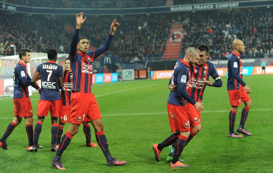 Ronny Rodelin avait ouvert le score il y a deux saison face à l'En Avant Guingamp de la tête après un coup-franc de Julien Féret
