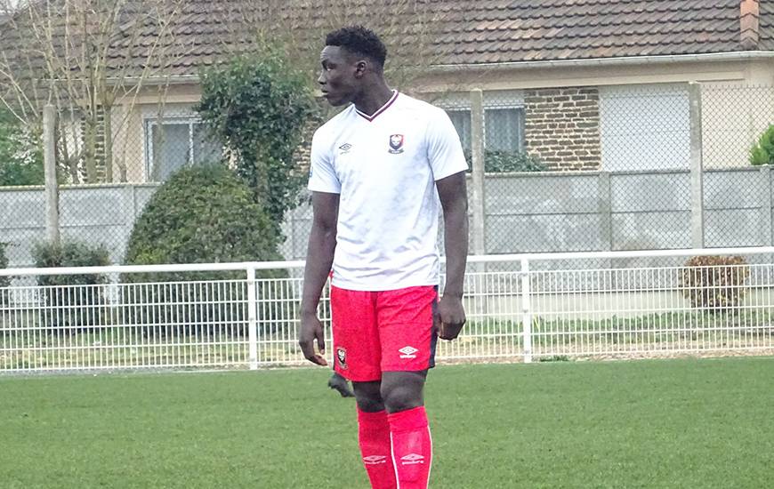 Aly Ndom s'est blessé après avoir inscrit le premier but du Stade Malherbe face à l'US Avranches dimanche matin