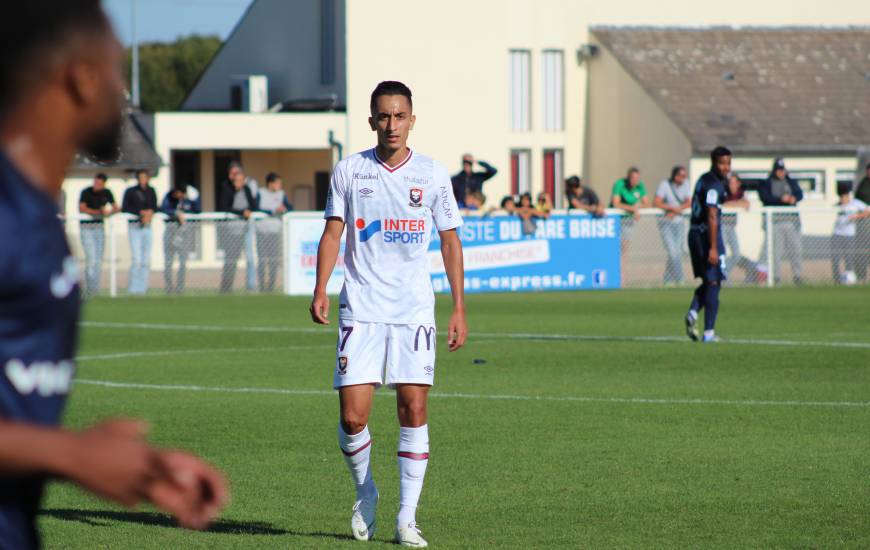 Saïf Khaoui a disputé ses premières minutes sous le maillot du Stade Malherbe Caen ce soir face au Paris FC (© Grégory Léon)