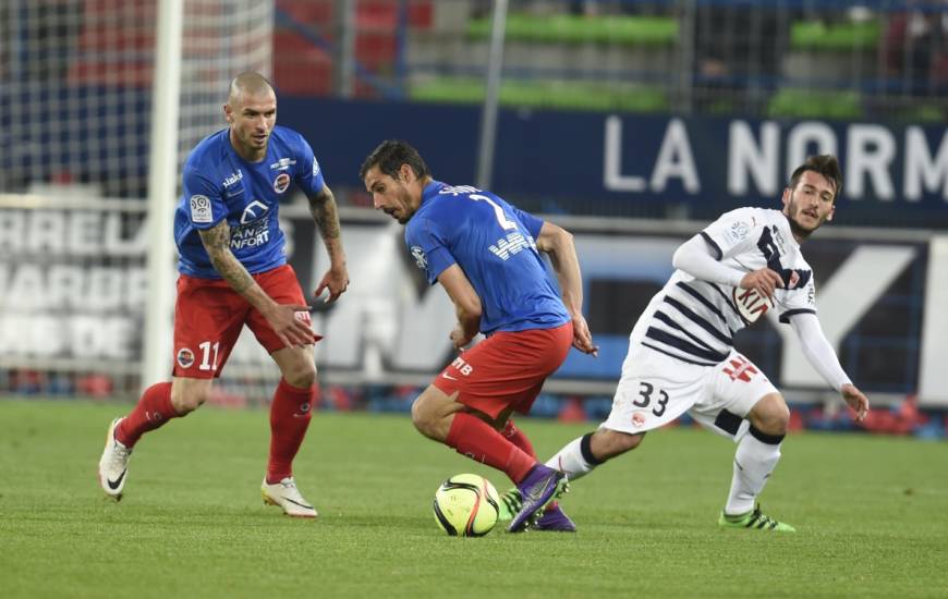 Nicolas Seube et les joueurs du Stade Malherbe Caen s'imposait (1-0) lors de la dernière journée face aux Girondins en 2016