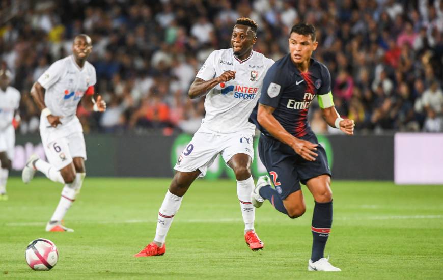 Malik Tchokounté et les caennais recevront le Paris-Saint-Germain de Thiago Silva le samedi 2 mars à 17h