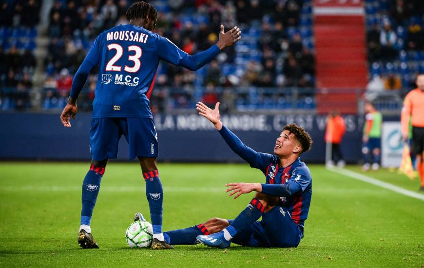 Nicholas Gioacchini a obtenu le penalty qui a offert la victoire aux Caennais à 10 minutes de la fin face à Niort