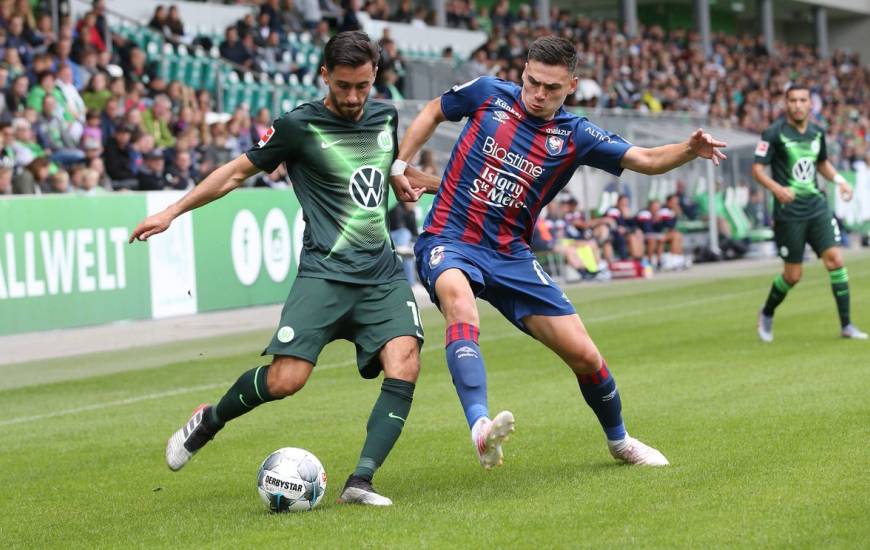 Jessy Deminguet et les caennais se sont inclinés (2-1) hier sur la pelouse du VFL Wolfsburg en match amical (© Wolfsburg)